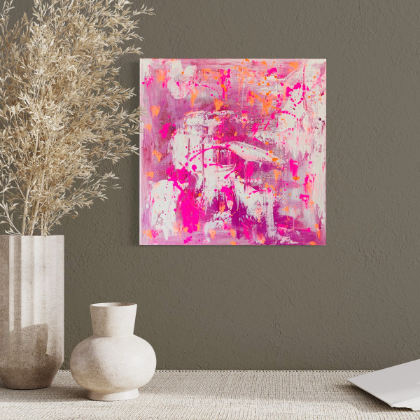 Neon Whispers – Acryl auf Leinwand 30 x 30 cm UNIKAT